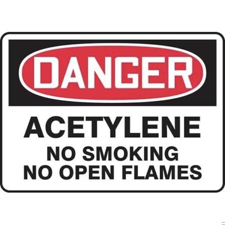 Accuform OSHA DANGER SAFETY SIGN ACETYLENE  MCHL271XP MCHL271XP